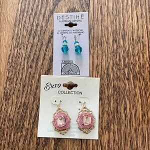 Pink and Gold Earrings